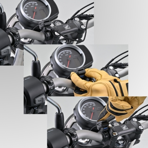 USB Steckdose "Daytona-Single" 3.0 Stromversorgung für den Motorradlenker QC3.0 (QuickCharge) USB-A Anschluss