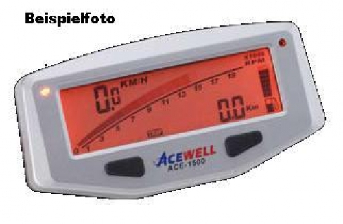 Digitaltachometer ACE-1500AS Multifunktionell, Farbe:schwarz, Beleuchtg.orange