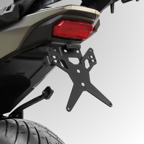 Kennzeichenhalter HONDAX-Line , HONDA NT1100 24-25 , schwarz , verstellbar , T-Stück , Reflektor , Beleuchtung