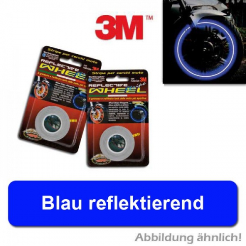 Felgenrandaufkleber blau reflektierend, bis18", 5mm breit, 6m Lang