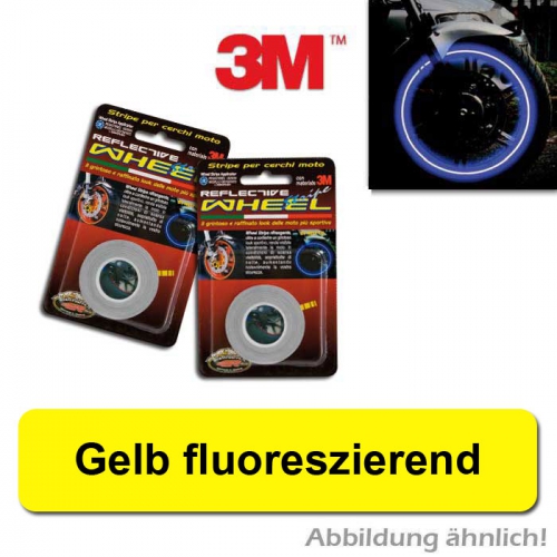 Felgenrandaufkleber gelb fluoreszierend,-18", 5mm, 6m