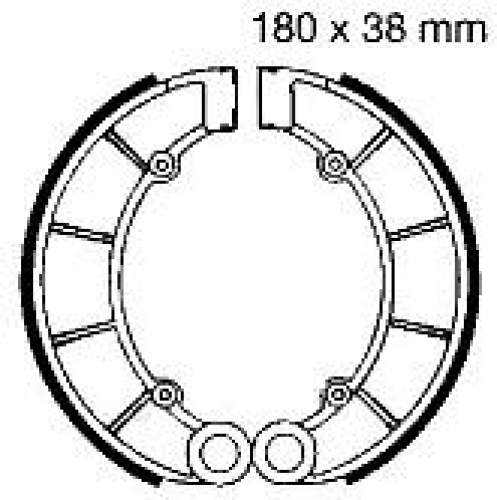 Bremsbacken Honda CB 750K Bj.69-82 hi