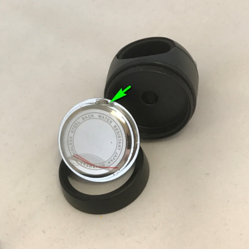 Lenker Quartz Uhr schwarz 7/8+1 Zoll, wasserdicht Ø 40mm kurze Version