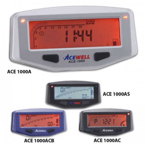 ZZMultifunktionelles Digitalinstrument kein Tacho ACE-1000AC Farbe:carbon, Beleuchtg.orange