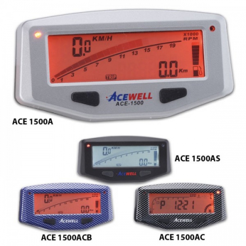 Digitaltachometer ACE-1500A Multifunktion orange Beleuchtg. Farbe:silber