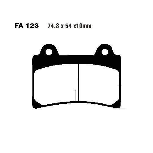 Bremsbeläge Yamaha SRX 400/600 (Aramid FA123) vo