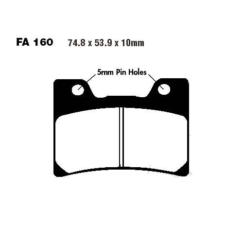 Bremsbeläge Yamaha FZ 750 Bj.91-94 (3KT3) (Aramid FA160) vo