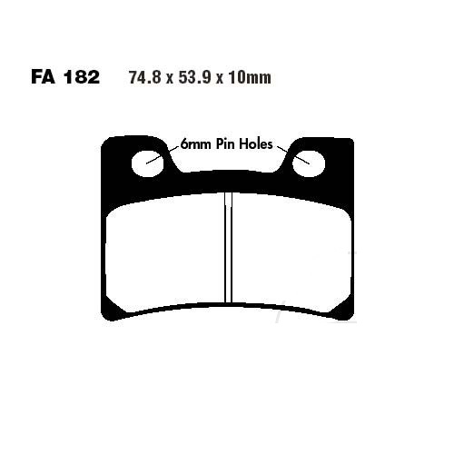 Bremsbeläge Yamaha FZR 1000 EXUP (Standard FA182) vo