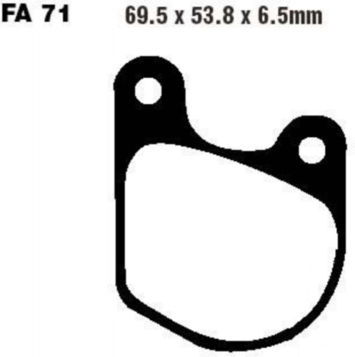 Bremsbeläge Harley Davidson Bj.-83 (Standard FA71) vo