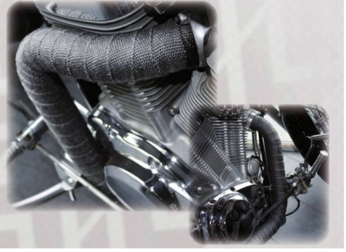 Motorrad Auspuff Hitzeschutzband Titan 15 Meter ❙ Motoshop