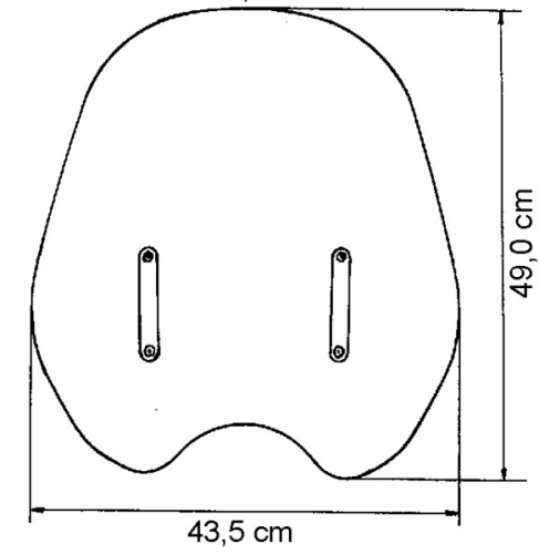 Windschild Customshield alle Baujahre Chopper und Cruiser in farblos