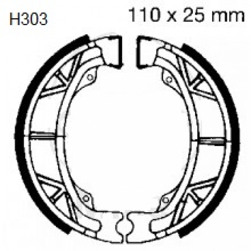 Bremsbacken mit Feder EBC Honda C50 (alle Modelle) H303 vo