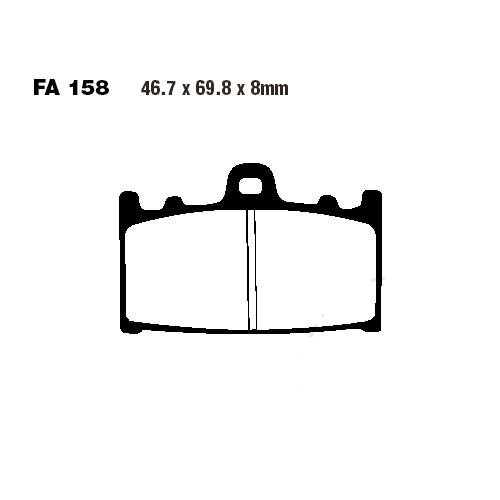 Bremsbeläge Suzuki GSR 600 Bj.06-09 (AramidFA158) vo