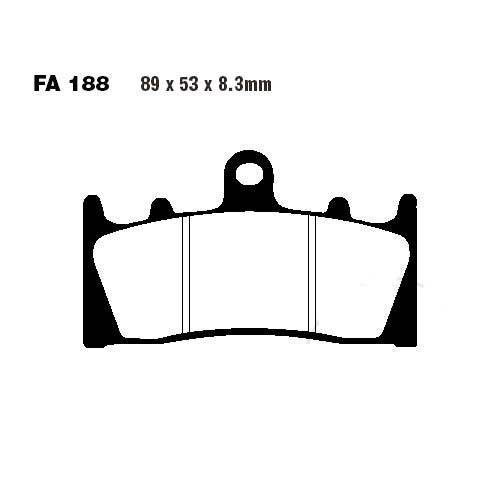 Bremsbeläge Kawasaki ZX-6R (Aramid FA188) vo