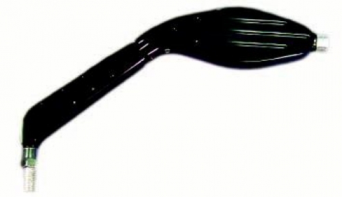 Chopper Spiegel "Barber",oval,schwarz,links