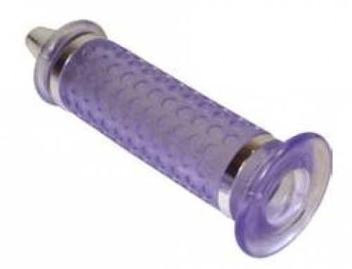 Motorrad Griffe Konik transparent/chrom alu gummi 7/8" Lenker L:22mm