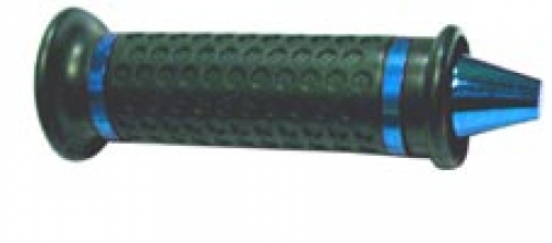 Motorrad Griffe Konik blau/chrom 7/8" L:122mm geschlossen