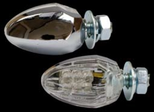 LED Mini-Blinker "Drop" chrom (paar)