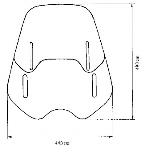 Windschild Vario Screen Naked Bike farblos - Varioscreen for Naked-Bikes VNB alle BJ inkl.Haltersatz