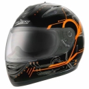 Motorradhelm GM206 Cyber schw./orange Gr. L