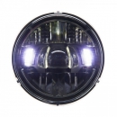 LED-Scheinwerfereinsatz , AREA , 5-3/4" , schwar , Ø=143mm , Klarglas ,E-geprüft