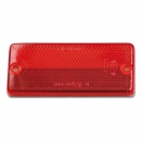 Reflektor, rechteckig, rot, Maße: 90 x 40 mm, selbstklebend mit 2 Löchern, E-geprüft