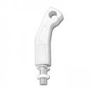Lenkerhalter Alu Riser m.Kröpfung u.Kabelführung 15cm, curved style, chromoptik