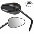 Chopper Spiegel/Universal "Como" alu/schwarz M10 (paar)