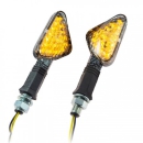 LED-Blinker "Trento"carbonlook , klar , flexibler Gummiarm , M10 , L 55 mm x 30 mm , E-geprüft