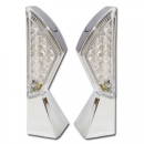 LED-Blinker "SQUARE"chrom , klar , Paar , M8 , L 44 x B 18 mm , E-geprüft