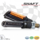 LED-Blinker "Shaft"schwarz , getönt , M10 , L 64 x B 24 x H 17mm , Paar , E-geprüft
