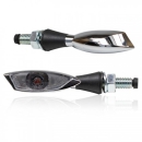 LED-Blinker "Shadow light"Paar , chrom , Alu , M8 , L65 x B16 x H14mm , getönt , E-geprüft