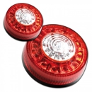 LED-Blinker Rücklichtkombi "Round"M6 , Paar , Ø=80 mm , für ATV/E-Bike/Motorrad , E-geprüft