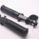 Fußrasten chrom O-Ring "Sundance" m.Schelle Ø26mm in schwarz
