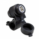 Bordsteckdose Doppel-USB 12V DC + Lenkerbefestigung