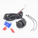 Bordsteckdose Doppel-USB 12V DC,  bis 10A, Ø 28mm Kabellänge 90cm