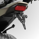 Kennzeichenhalter HONDAPRO , HONDA NT1100 24-25 , schwarz , verstellbar , T-Stück , Reflektor , Beleuchtung