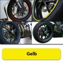 Felgenrandaufkleber "GP", gelb, 7 mm breit vorgeformt für 16-19" Felgen