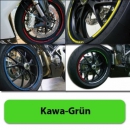 Felgenrandaufkleber "GP", Kawagrün, 7 mm breit vorgeformt für 16-19" Felgen