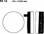 Bremsbeläge Honda CB 750K Bj.69-77 (Standard FA012) vo